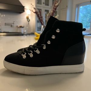 STEVEN bY Steve Madden Suede Kalea Wedge Sneaker - Size 9